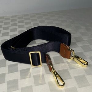 Replacement Strap Blue and Brown with Gold Hardware and Leather accents
